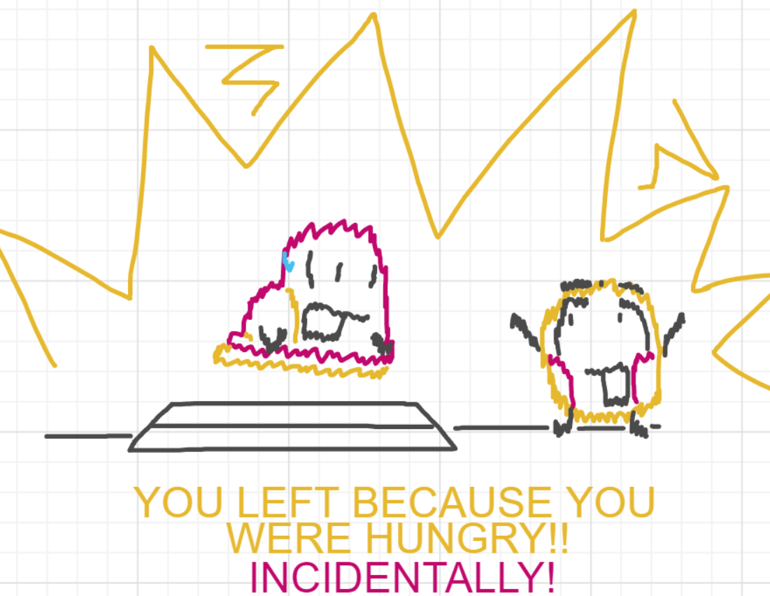 A panel from What's The Point, episode five of the Board Boards object show by Furretwalk/WalkingFurret.